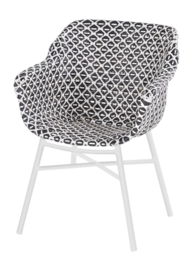 Tuinstoel Hartman Delphine Dining Chair Black Royal White
