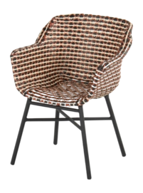 Tuinstoel Hartman Delphine Coral Carbon Black