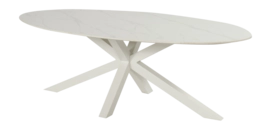 Tuintafel Hartman Xander Oval Royal White 220 x 120 cm