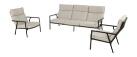 Loungeset Hartman Shinzo 2x Lounge Chair + 3-Zits Black