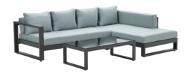 Loungeset Garden Impressions Esmee Links Carbon Black (3-Delig)