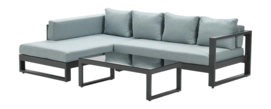Loungeset Garden Impressions Esmee Rechts Carbon Black (3-Delig)