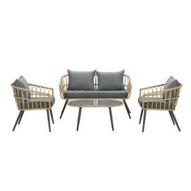 Loungeset Garden Impressions Franklin Carbon Black (4-Delig)