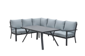 Loungediningset Garden Impressions Sergio Links Carbon Black (3-Delig)