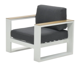 Loungestoel Garden Impressions Cube Mat Wit