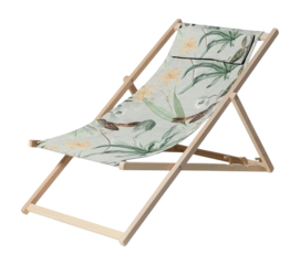 Houten Strandstoel Madison Grasse Green Natural Outdoor Finishing (120 x 55 cm)