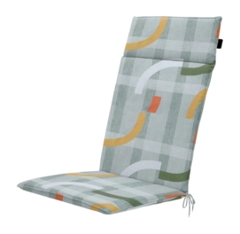 Sitzauflage Madison Universal Tess Grey / Orange / Green Hohe Rückenlehne (120 x 50 cm)