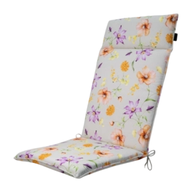 Coussin de Chaise de Jardin Madison Universel Florina Lila (Dossier Haut 120 x 50 cm)