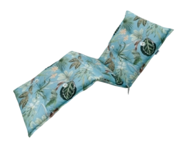 Coussin Bain de Soleil Madison Grasse Aqua Finition Naturelle Extérieur (200 x 65 cm)