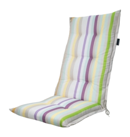 Coussin de Chaise de Jardin Madison Righe Purple (Dossier Haut 123 x 50 cm)