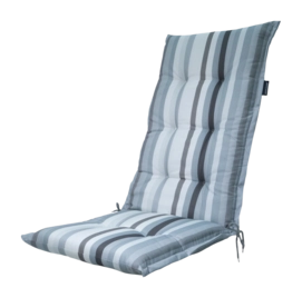 Coussin de Chaise de Jardin Madison Righe Grey (Dossier Haut 123 x 50 cm)