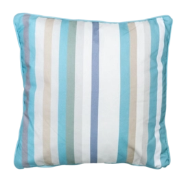 Sierkussen Madison Met Paspel Righe Azure (50 x 50 cm)