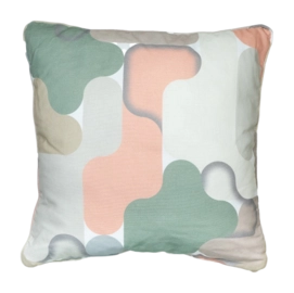 Coussin Décoratif Madison avec Passepoil Grafi Salmone (50 x 50 cm)