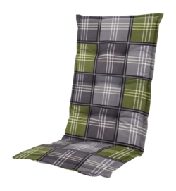 Coussin de Chaise de Jardin Madison Patchy Olive (Dossier Haut 123 x 50 cm)