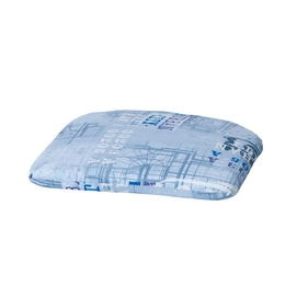 Zitkussen Madison Urban Blue Ronde Achterkant (48 x 46 cm)