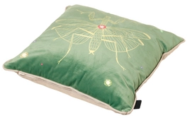 Coussin Décoratif Madison Velvet Insect Green (45 x 45 cm)
