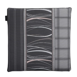 Galette de Chaise Madison Universal With Paspel Lines Grey