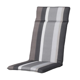 Coussin de Chaise Extérieure Madison Universal Stripe Grey (Dossier Haut)
