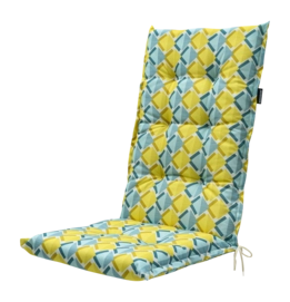 Sitzauflage Madison Siem Yellow Blue Hohe Rückenlehne