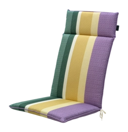 Sitzauflage Madison Universal Tomsen Sage Yellow Purple Hohe Rückenlehne