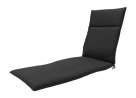 Coussin Bain de Soleil Madison Noir Éco + Nature Finition Extérieure (190 x 60 cm)