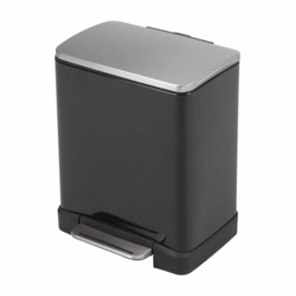 EKO Pedaalemmer E-Cube Zwart Mat Inox 20L