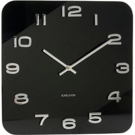 Horloge Karlsson Vintage Black Glass