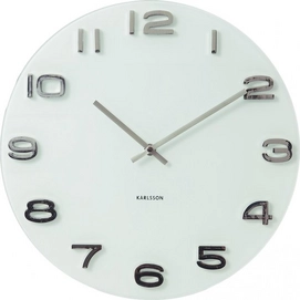 Horloge Karlsson Vintage White Round Glass