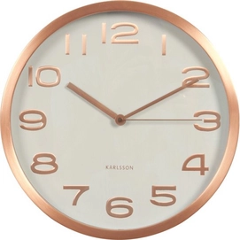 Klok Karlsson Maxie Copper Numbers White 29 cm