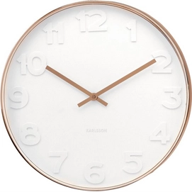 Klok Karlsson Mr. White Numbers Copper Case 37,5 cm