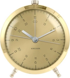 Wekker Karlsson Button Brass Plated 9 cm