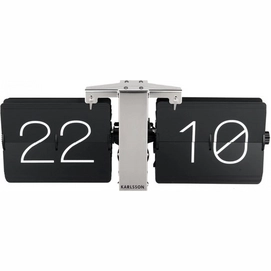 Uhr Karlsson No Case Black Chrome Stand 36 x 8,5 cm