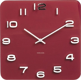 Klok Karlsson Vintage Burgundy Red Square Glass 35 x 35 cm