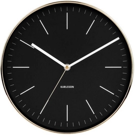 Uhr Karlsson Minimal Black Shiny Gold Case 27,5 cm