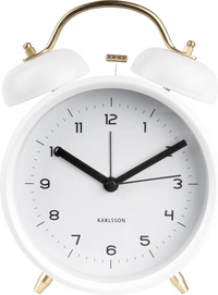 Alarm Clock Karlsson Classic Bell White With Gold 21 cm