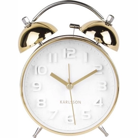 Wekker Karlsson Mr. White Brushed Gold Case 15 x 11 cm