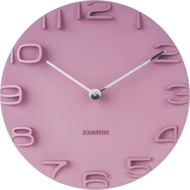 Klok Karlsson On The Edge Pink With Chrome Hands 42 cm