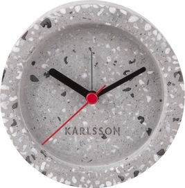 Wekker Karlsson Tom Terrazzo Grey 9,5 cm