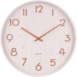 Uhr Karlsson Pure Medium Basswood White 40 cm