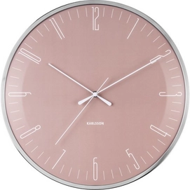 Clock Karlsson Dragonfly Dusty Pink Dome Glass