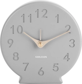 Wekker Karlsson Sole Polyresin Matt Grey 13,5 cm