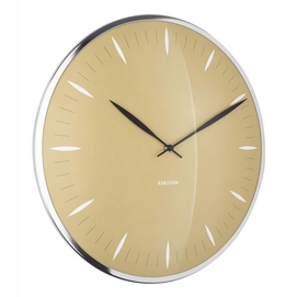 Uhr Karlsson Leaf Mustard Yellow Dome Glass 40 cm