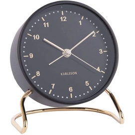 Wecker Karlsson Stylish Numbers Black 9 cm