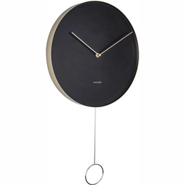 Uhr Karlsson Pendulum Metal Black 34 cm