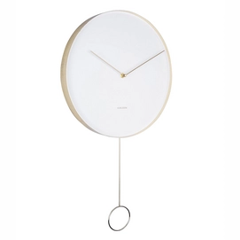 Klok Karlsson Pendulum Metal White 34 cm