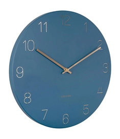 Klok Karlsson Charm Engraved Numbers Dark Blue 40 cm