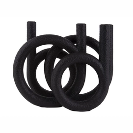 Kandelaar PT Living Rings Polyresin Black