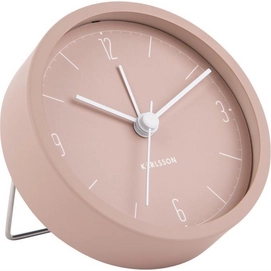 Réveil  Karlsson Numbers & Lines Iron Matt Faded Pink 9 cm
