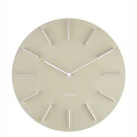Uhr Karlsson Discreet Olive Green Silver 40 cm