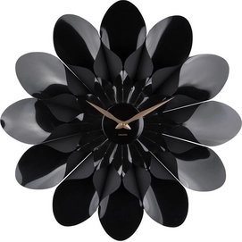 Uhr Karlsson Flower Plastic Black 60 cm